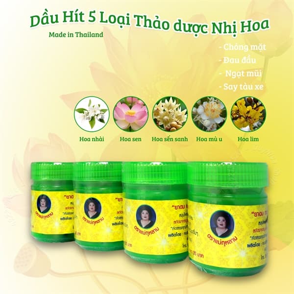 Dầu Hít Thảo Dược Nhị Hoa